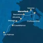 France, Italy, Spain, Morocco, Canary Islands