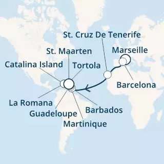 France, Spain, Canary Islands, Antilles, Dominican Republic, Virgin Islands