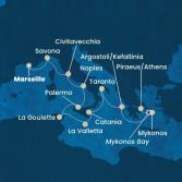 France, Italy, Tunisia, Malta, Greece