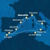 France, Italy, Tunisia, Morocco, Spain