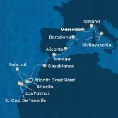 France, Italy, Spain, Morocco, Canary Islands, Madeira 