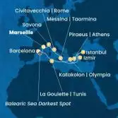 France, Italy, Turkey, Greece, Tunisia, Spain