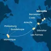 France, Spain, Gibraltar, Canary Islands, Antilles