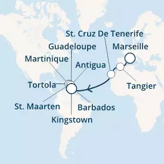France, Morocco, Canary Islands, Antilles, Virgin Islands