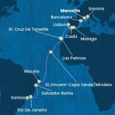 France, Italy, Spain, Portugal, Canary Islands, Cape Verde, Brazil