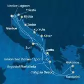 Italy, Greece, Montenegro