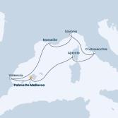 Balearic Islands, Spain, France, Italy, Corsica (France)