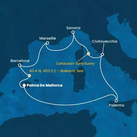 Balearic Islands, Italy, France, Spain
