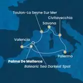 Balearic Islands, Italy, France, Spain