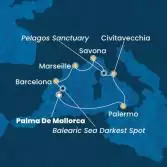 Balearic Islands, Italy, France, Spain