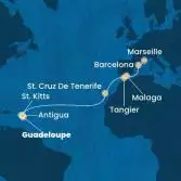 Antilles, Canary Islands, Morocco, Spain, France