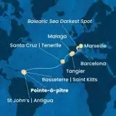Antilles, Canary Islands, Morocco, Spain, France