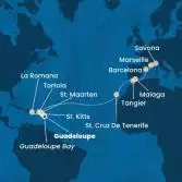 Antilles, Virgin Islands, Dominican Republic, Canary Islands, Morocco, Spain, France, Italy