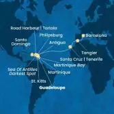 Antilles, Virgin Islands, Canary Islands, Morocco, Spain