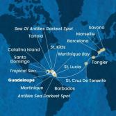 Antilles, Virgin Islands, Dominican Republic, Canary Islands, Morocco, Spain, France, Italy