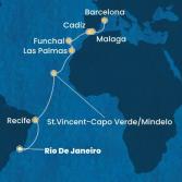 Brazil, Cape Verde, Canary Islands, Madeira , Spain