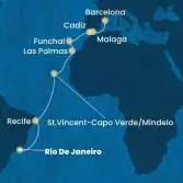 Brazil, Cape Verde, Canary Islands, Madeira , Spain