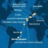 Brazil, Cape Verde, Canary Islands, Madeira , Spain, France, Italy