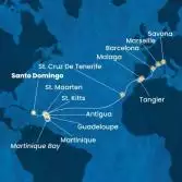 Antilles, Canary Islands, Morocco, Spain, France, Italy