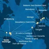 Antilles, Canary Islands, Morocco, Spain, France, Italy