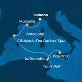 Italy, France, Spain, Tunisia