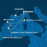 Italy, Spain, Balearic Islands, Corsica (France), France