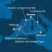 Italy, France, Spain, Balearic Islands