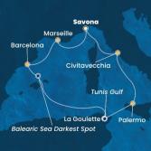 Italy, France, Spain, Tunisia