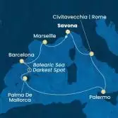 Italy, France, Spain, Balearic Islands