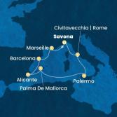 Italy, France, Spain, Balearic Islands