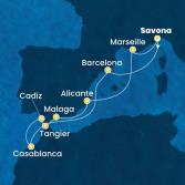 Italy, Spain, Morocco, France