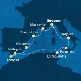 Italy, Tunisia, Morocco, Spain, France