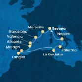 Italy, Tunisia, Morocco, Spain, France