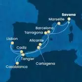 Italy, Spain, Portugal, Morocco, France