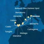 Italy, Spain, Morocco, Gibraltar, Portugal, France