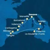 Italy, Tunisia, Morocco, Spain, France