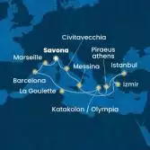 Italy, Turkey, Greece, Tunisia, Spain, France