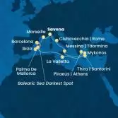 Italy, France, Spain, Balearic Islands, Malta, Greece