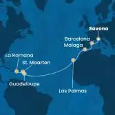 Italy, Spain, Canary Islands, Antilles, Dominican Republic