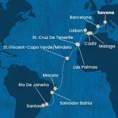 Italy, Spain, Portugal, Canary Islands, Cape Verde, Brazil