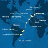 Italy, Spain, Portugal, Canary Islands, Cape Verde, Brazil