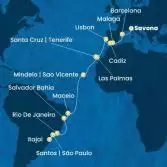 Italy, Spain, Portugal, Canary Islands, Cape Verde, Brazil