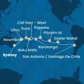 Australia, Hawaii, Fiji, Tonga, Polynesia, Chile