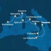 Malta, Italy, Corsica (France), France, Spain