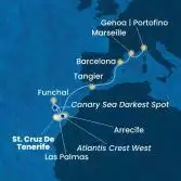 Canary Islands, Madeira , Morocco, Spain, France, Italy