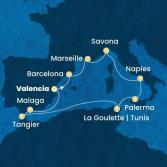 Spain, France, Italy, Tunisia, Morocco