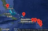 Porto Rico, Isole Vergini britanniche, Saint Kitts e Nevis, Saint-Barthélemy, Turks e Caicos, Stati Uniti, Isole Vergini americane, Antigua e Barbuda, Guadalupa, Grecia