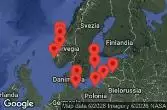 Svezia, Lettonia, Lituania, Polonia, Germania, Danimarca, Norvegia