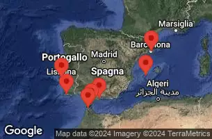 EXPLORA II - útvonalterv 11 éjszaka indulás Barcelona kelt 06/10/2024 - Spagna, Gibilterra, Portogallo, Marocco, Grecia