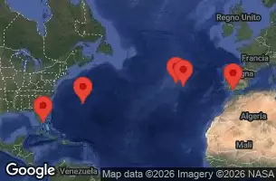 EXPLORA II - útvonalterv 14 éjszaka indulás Miami kelt 09/04/2026 - Stati Uniti, Bermuda, Portogallo, Spagna